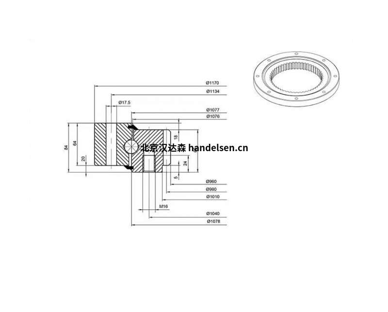 Rothe Erde 062.25.1077.308.11.1504 回轉支承
