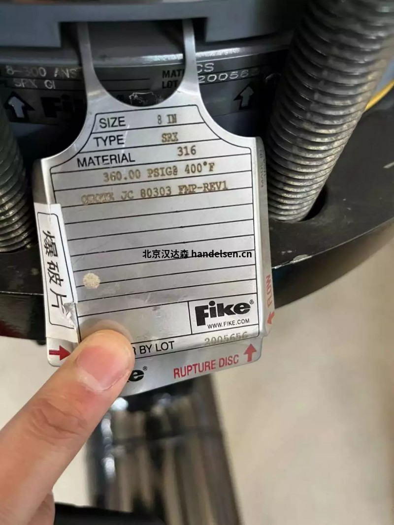 Fike衛生型爆破片SHX可用于輕工和冶金行業 
