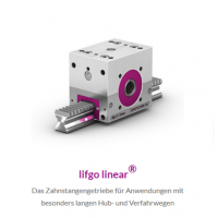 LEANTECHNIK 齒條齒輪箱lifgo?系列，有三種尺寸可供選擇